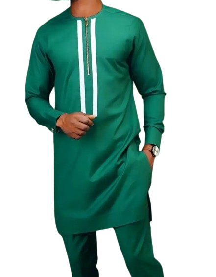 Boubou Africain homme senegal Vert M