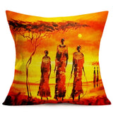 Coussin brodé Africain