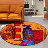 Tapis rond Africain