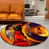Tapis rond Africain