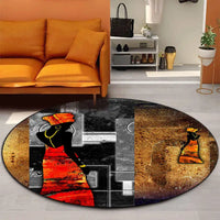 Tapis rond Africain