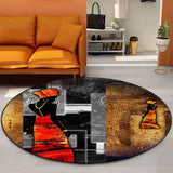 Tapis rond Africain