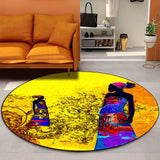 Tapis rond Africain