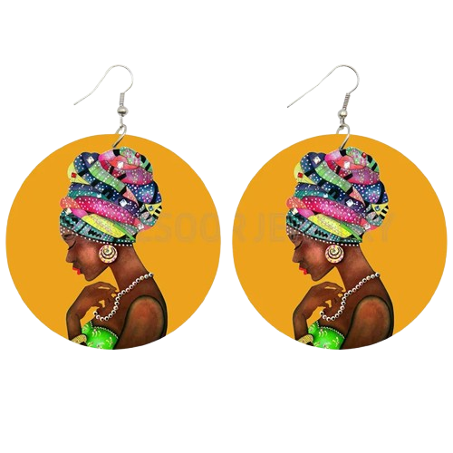 Boucle d'oreille ethnique africaine