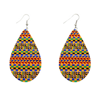 Boucles D'Oreilles Africaines En Tissu