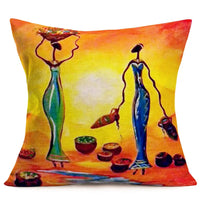 African embroidered cushion