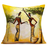 African embroidered cushion