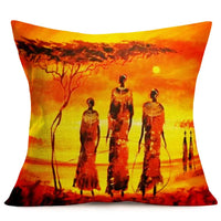 African embroidered cushion