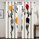 Double curtain with African pattern