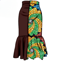 Jupe longue motif Africain