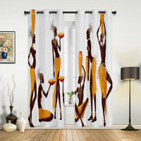 African pattern curtain