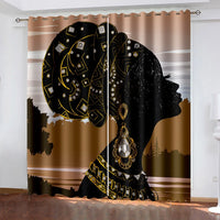 African voile curtain