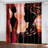 African voile curtain