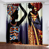 African voile curtain