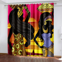 African voile curtain