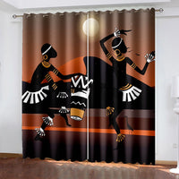 African voile curtain