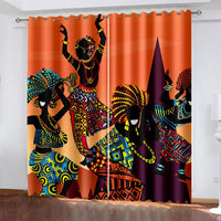 African voile curtain