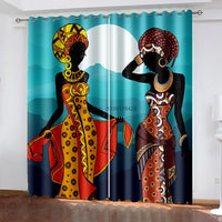 African living room curtains