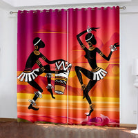 African living room curtains