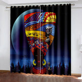 African living room curtains