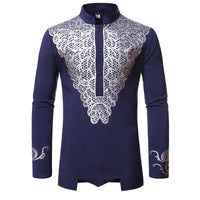 Men's shirt with African fabric