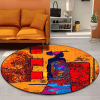 Tapis rond Africain