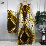 Robe africaine col bateau